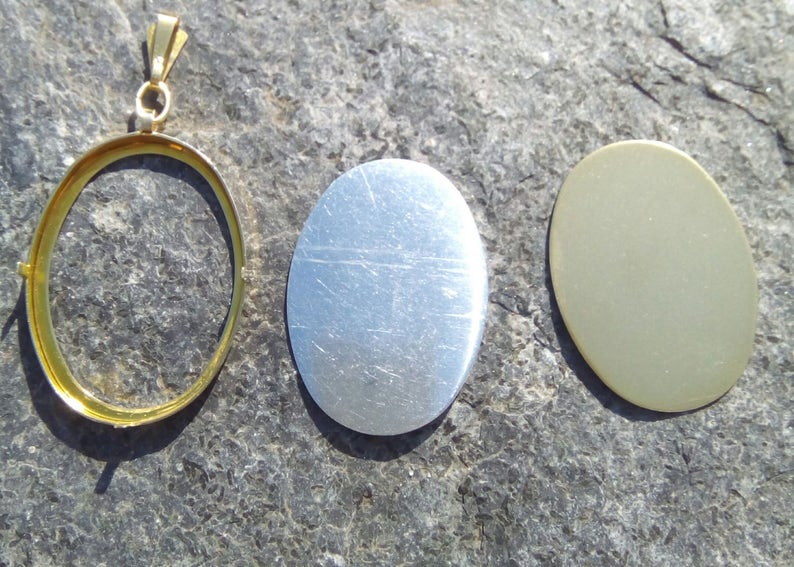DIY Gold Oval Pendant Setting Frame Mounting Pendant 203G handmade gift jewellery supplies for embroidery cross-stitch 112G