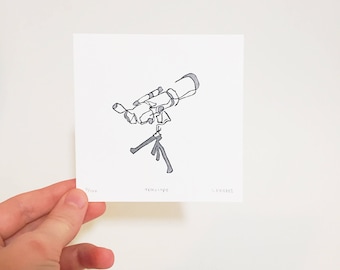 Telescope Small Block Print