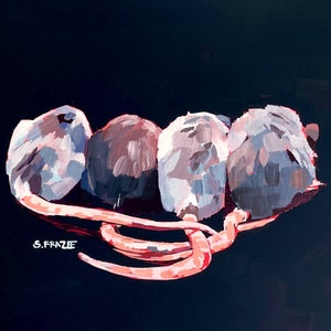 Rat Butts Original Painting