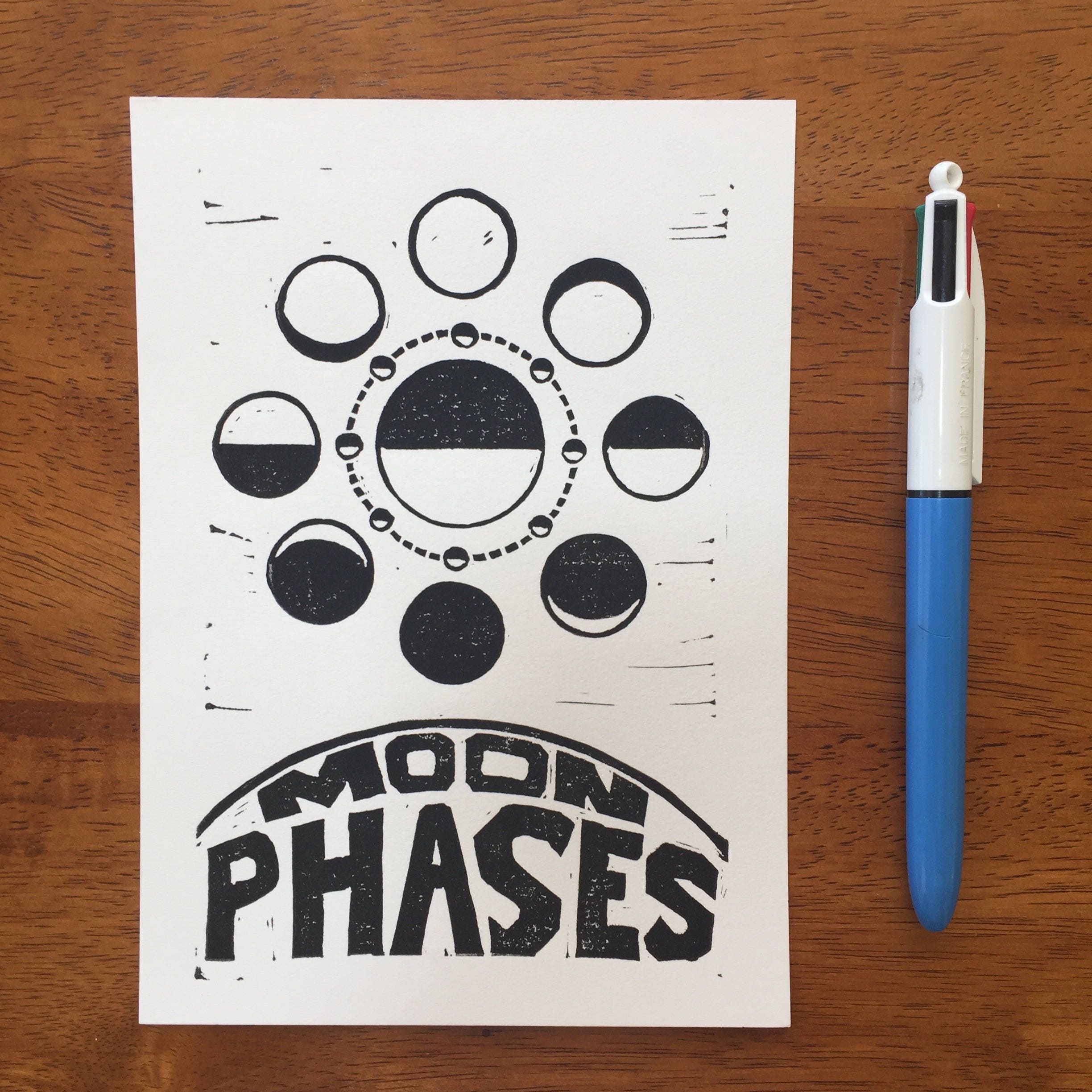 Moon Phases Print Phases of the Moon Lunar Print Moon | Etsy