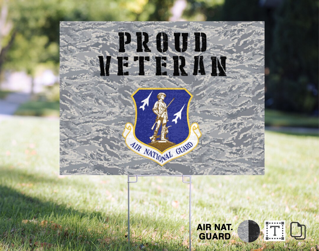 Air National Guard Yard Sign Military Yard Sign Camo - Etsy