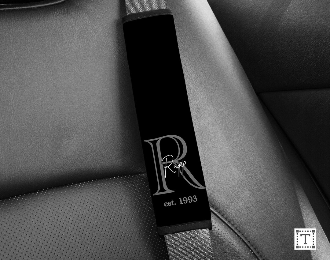 Custom Seat Belt Cover, Monogram Seat Belt Pad, Personalized, Car