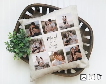 Photo Collage Pillow, Your Photos, Actual Pillow, Custom Throw Pillow, Personalized Pillow,  Picture Pillow, Collage Art, Mothers Day Gift