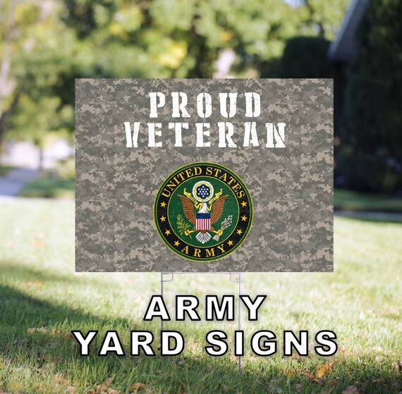 Father's Day Army Yard Sign Military Yard Sign Camo | Etsy