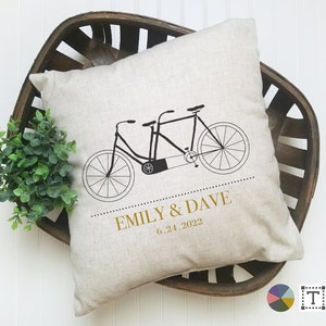 Custom Initial Family Name Pillow, Custom Pillow, Linen, Personalized Name Pillow, Wedding Pillow, Anniversary Pillow, Engagement Pillow
