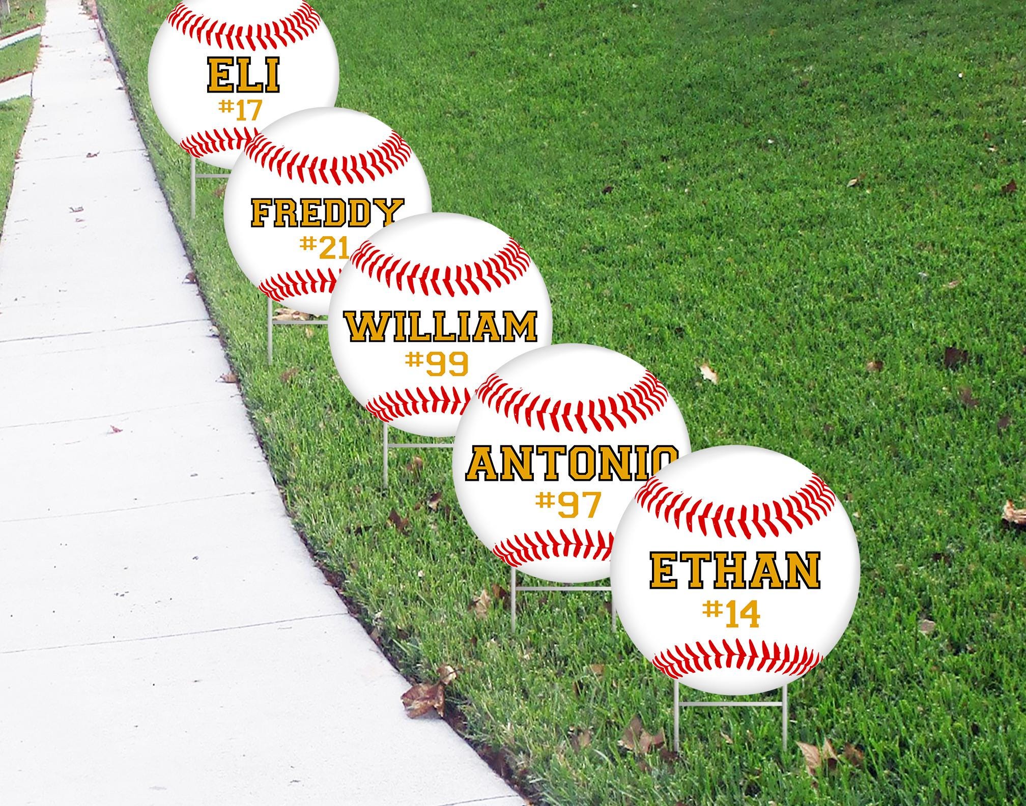 Personalized Baseball Yard Sign: 12