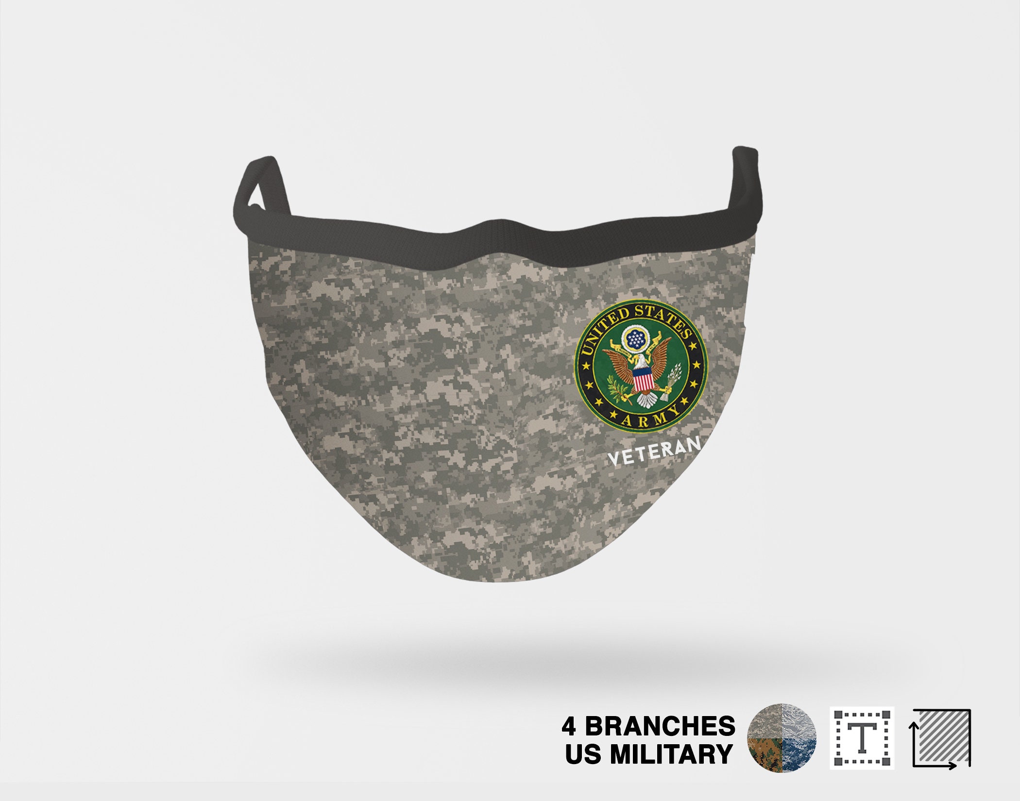 Green Camo Military Army Navy Helmet Face Mask
