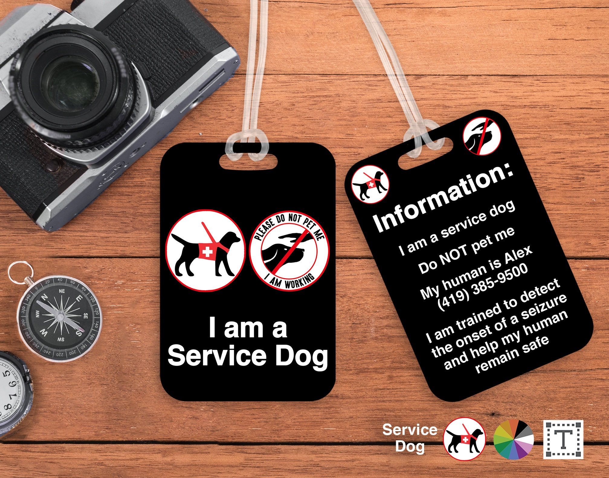 Service Dog Patch - Please Don't Pet Me I'm Working - 3 Inch Diameter
