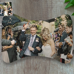 Custom Photo Travel Pillow, Personalized Photo Pillow, Wedding, Honeymoon, Anniversary, Engagement Pillow, Car Pillow, Any photo