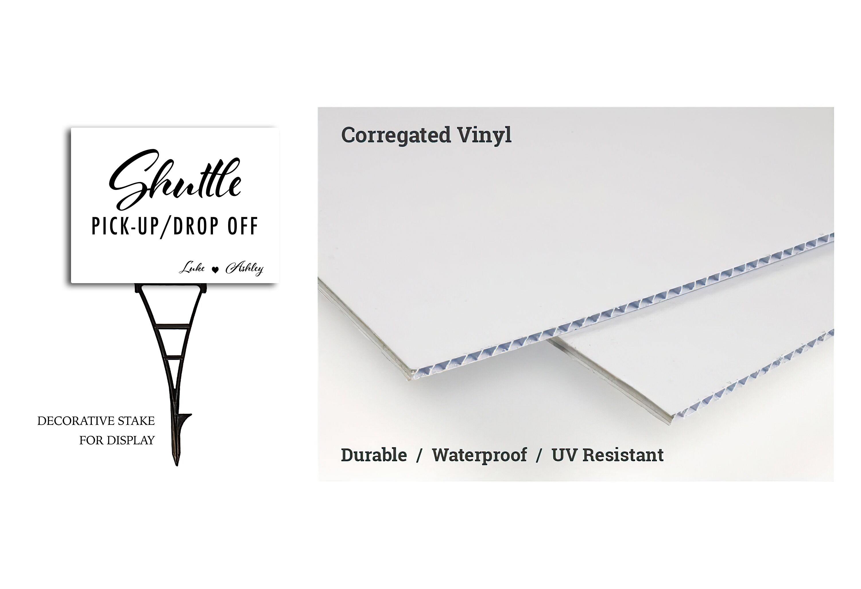 Personalized Wedding Shuttle Sign: Custom Pick Up/drop Off - Etsy