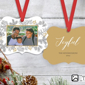 Christmas Tree Ornament, Metal Ornament, Custom Ornament, Custom Text, Personalized, Christmas, Christmas Gift, Christmas Tree, Tree Decor