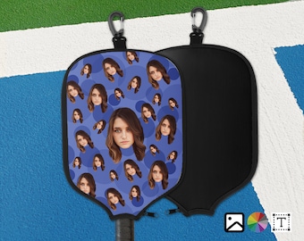 Custom Face Pickleball Paddle Cover: Personalized Polka Dot Neoprene Protection