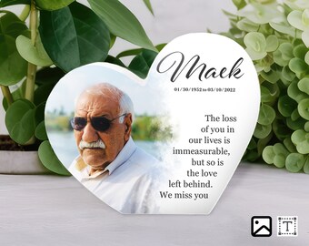 Personalized Memorial Heart: Celebration of Life Keepsake