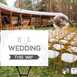 Personalized Wedding Parking Sign, Custom Directional Wedding Sign, Directional Sign, Wedding Parking Sign, Wedding Sign, Parking sign