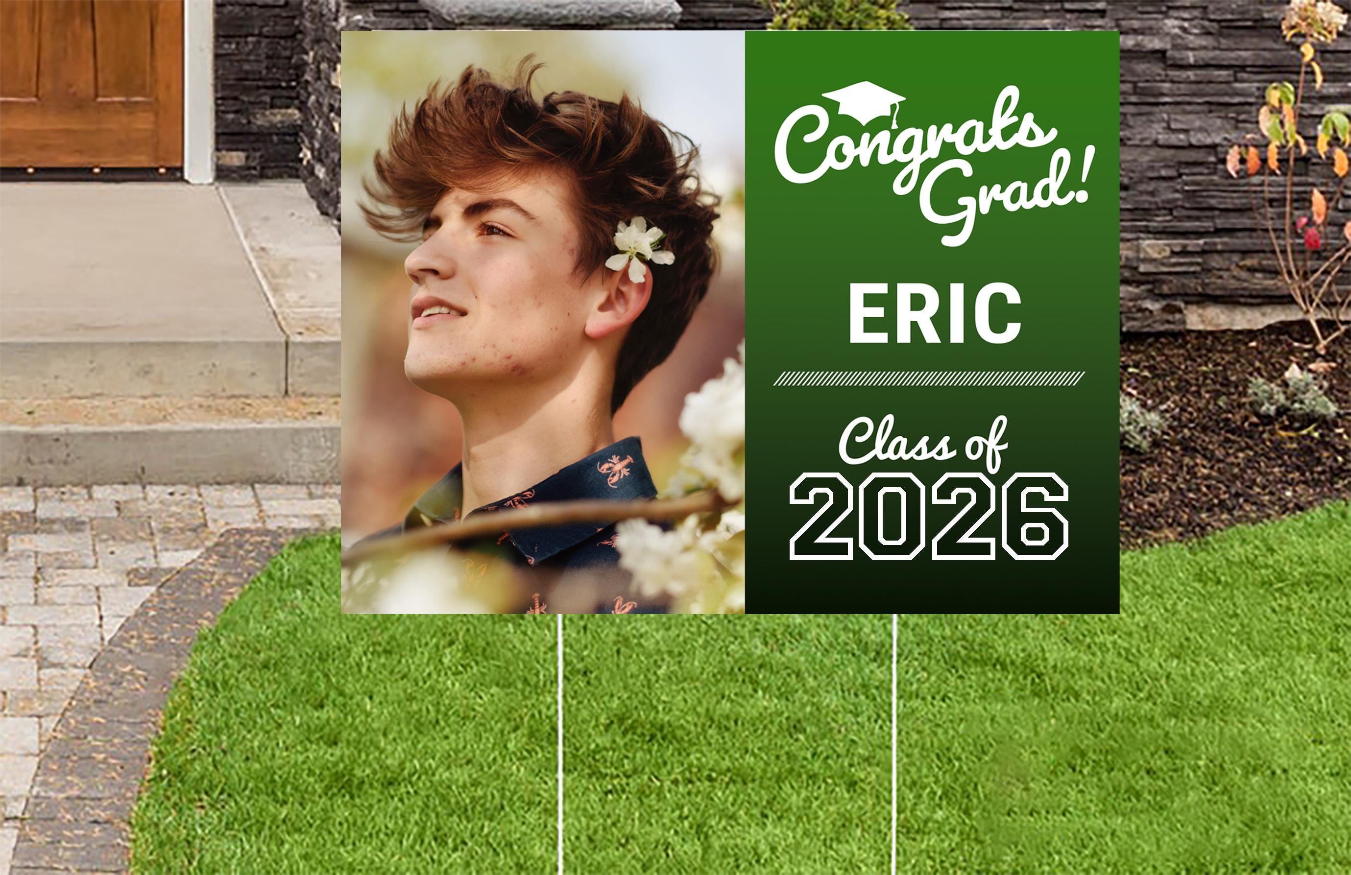 Graduation Yard Sign 2026 With Photo / Class of 2026 / Grad Sign ...