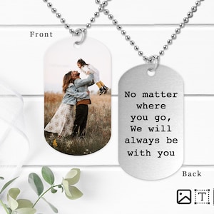 Custom Photo Dog Tag Necklace, Personalized Military Tag, Military Dog Tag, Jewelry, Dog Tag, Military ID, Anniversary, Fathers Day Gift