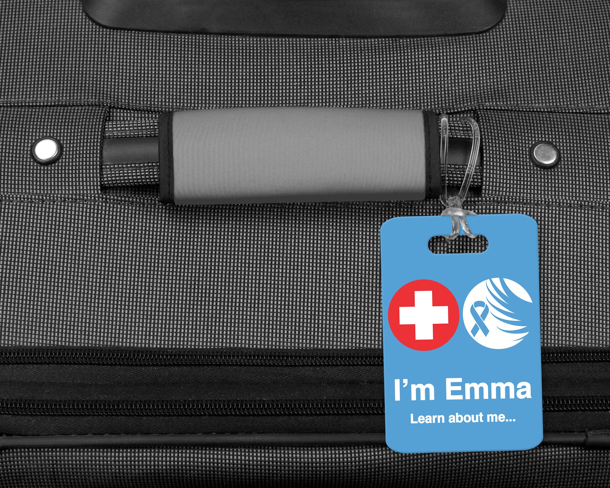 Medical Alert Luggage Tag Custom Medical ID Personalized Etsy