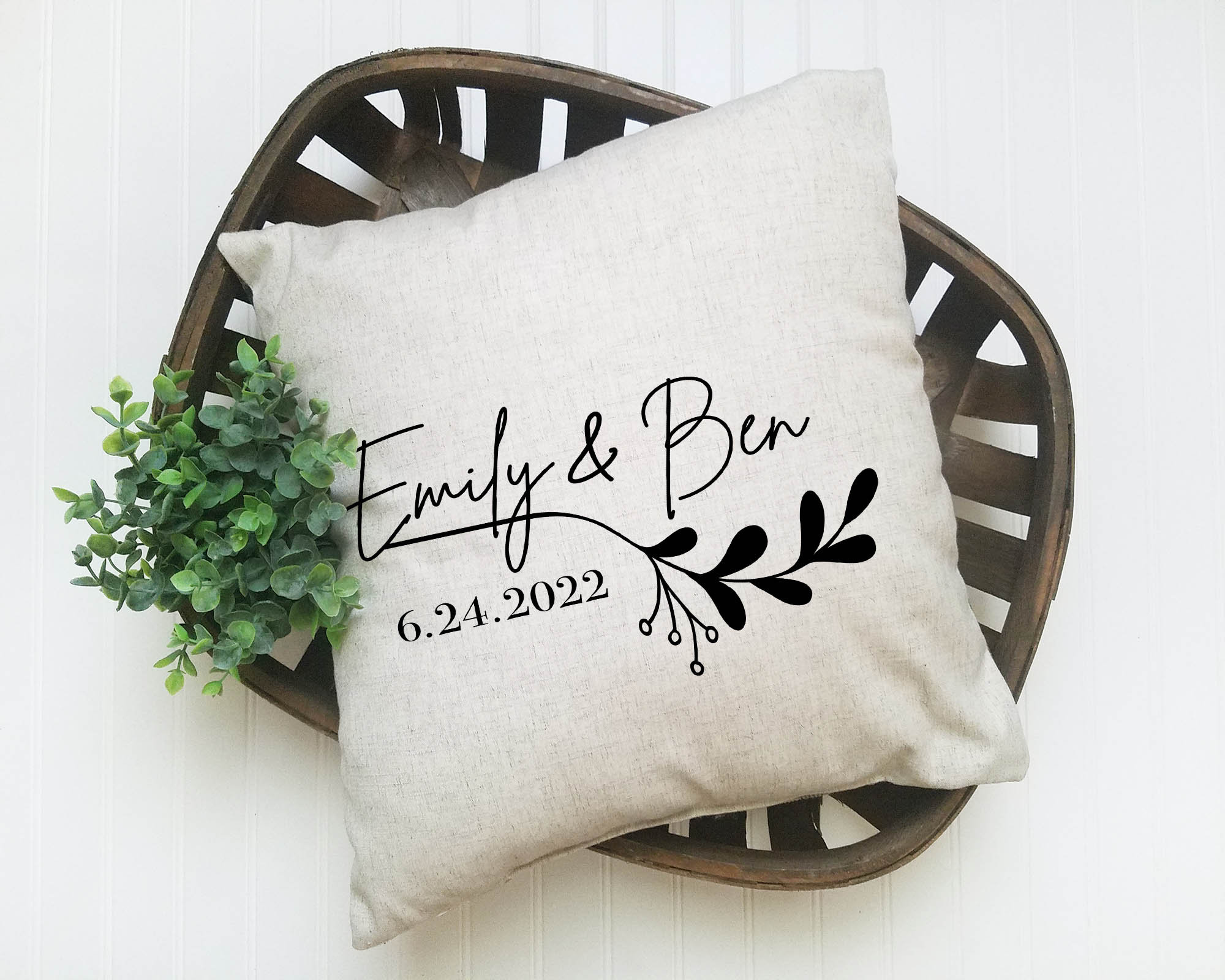 Personalized Wedding Gift Pillow Custom Pillow Linen Etsy