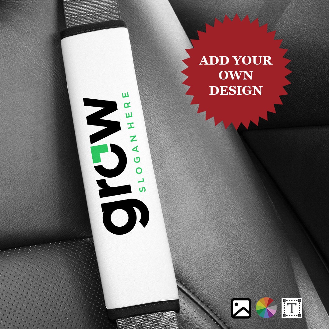 Custom Seat Belt Cover, Company Logo Seat Belt Pad, Personalized for