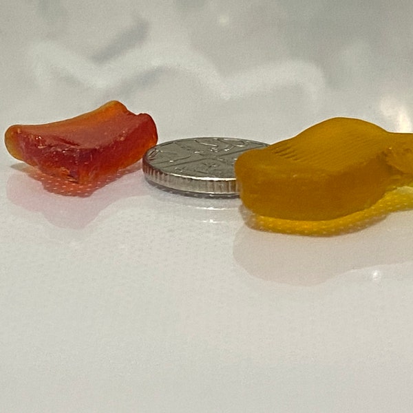 Orange Genuine Sea Glass Etsy