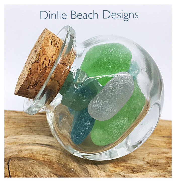 Sea Glass Jar Etsy