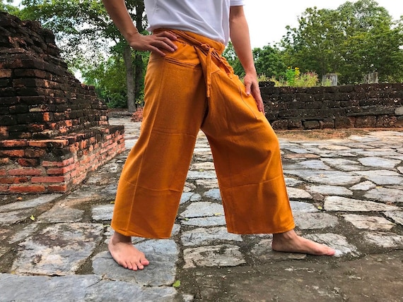 Thai Fisherman Pants Stripe Mix Cotton  Thai Fisherman Pants  Harem Pants  for Men and Women