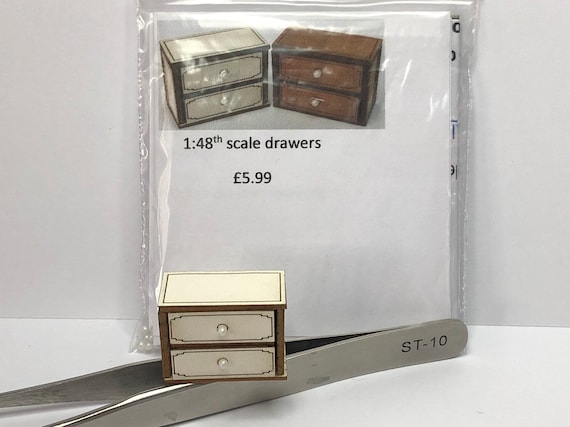 1 48th Scale Set Of Opening Drawers Diy Make Your Own Etsy