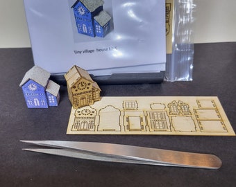 Tiny village house kit 5.  2.8cm in height DIY make your own tiny house collect the full set