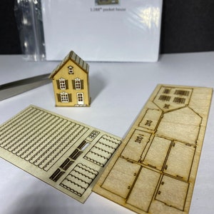 Miniature micro pocket house  KIT for a 1:24th scale home DIY make your own tiny house