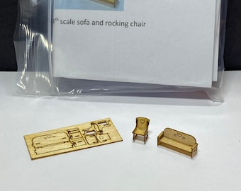 DIY kit make your own 1:144th scale sofa with rocking chair