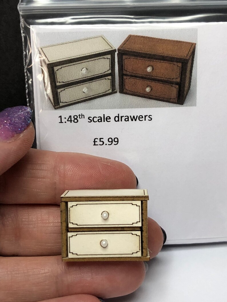 148th Scale Set of Opening Drawers DIY Make Your Own Etsy UK