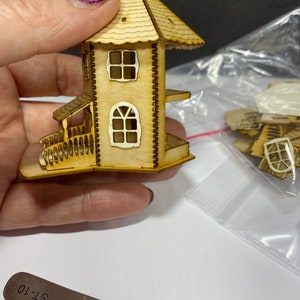 Miniature Micro 1:144th Scale Hex House Dollshouse KIT DIY Make Your ...