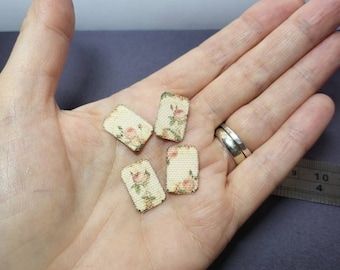Miniature 1:144th scale cotton rugs x 4