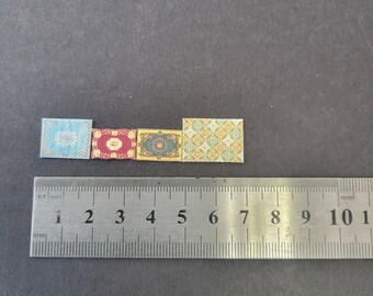 Miniature 1:144th scale cotton rugs x 4
