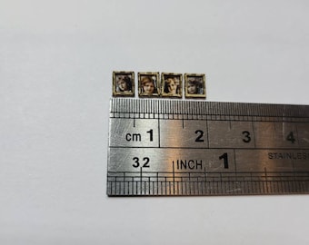 Micro 1:144th scale photos in frames x 4 teeny 0.5mm