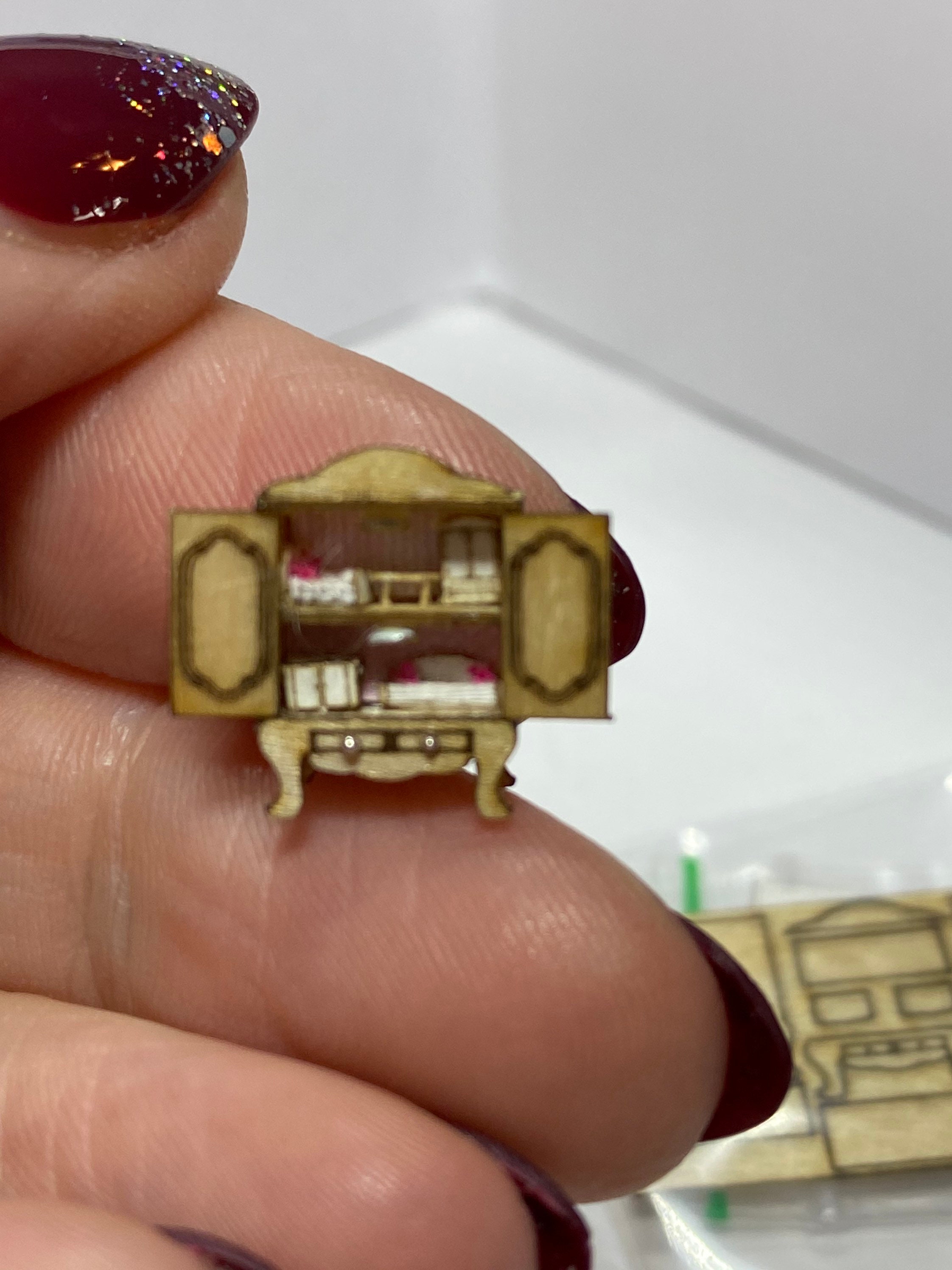 Miniature Micro 1:144th Scale Dollhouse Cabinet KIT and - Etsy UK