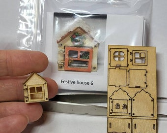 Miniature micro festive house 6 KIT for a micro scale 288th home DIY make your own tiny house