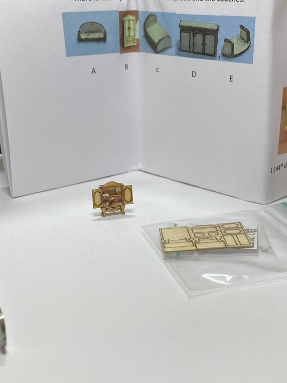 Miniature Micro 1:144th Scale Dollhouse Cabinet KIT and | Etsy