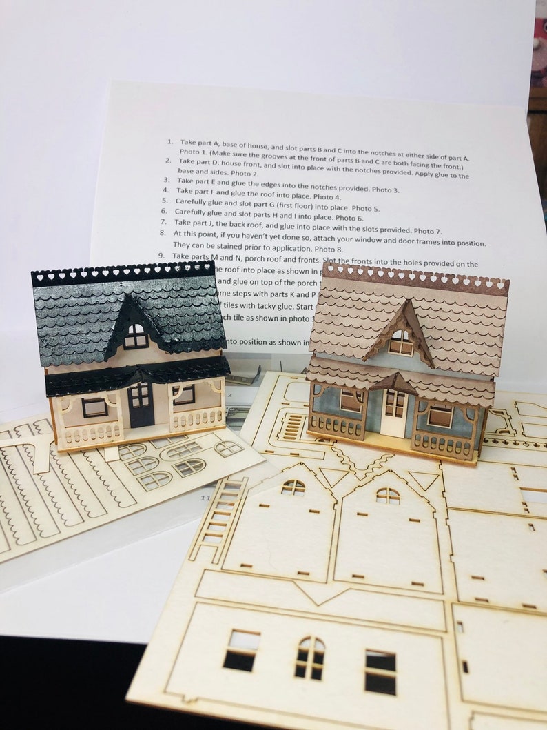 Miniature micro delux dollshouse KIT for a 1:12th scale home 1/144 DIY make your own tiny house image 7