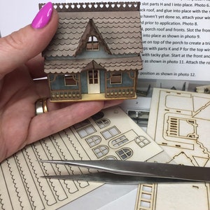 Miniature micro delux dollshouse KIT for a 1:12th scale home 1/144 DIY make your own tiny house image 8