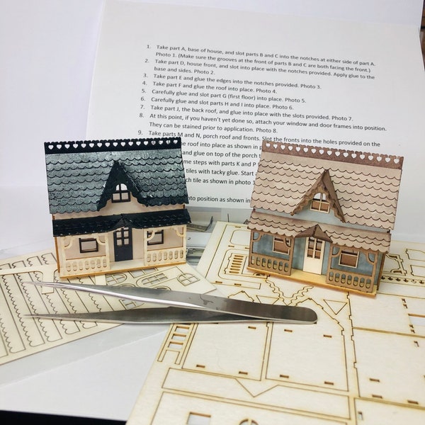 Miniature micro delux dollshouse KIT for a 1:12th scale home (1/144) DIY make your own tiny house