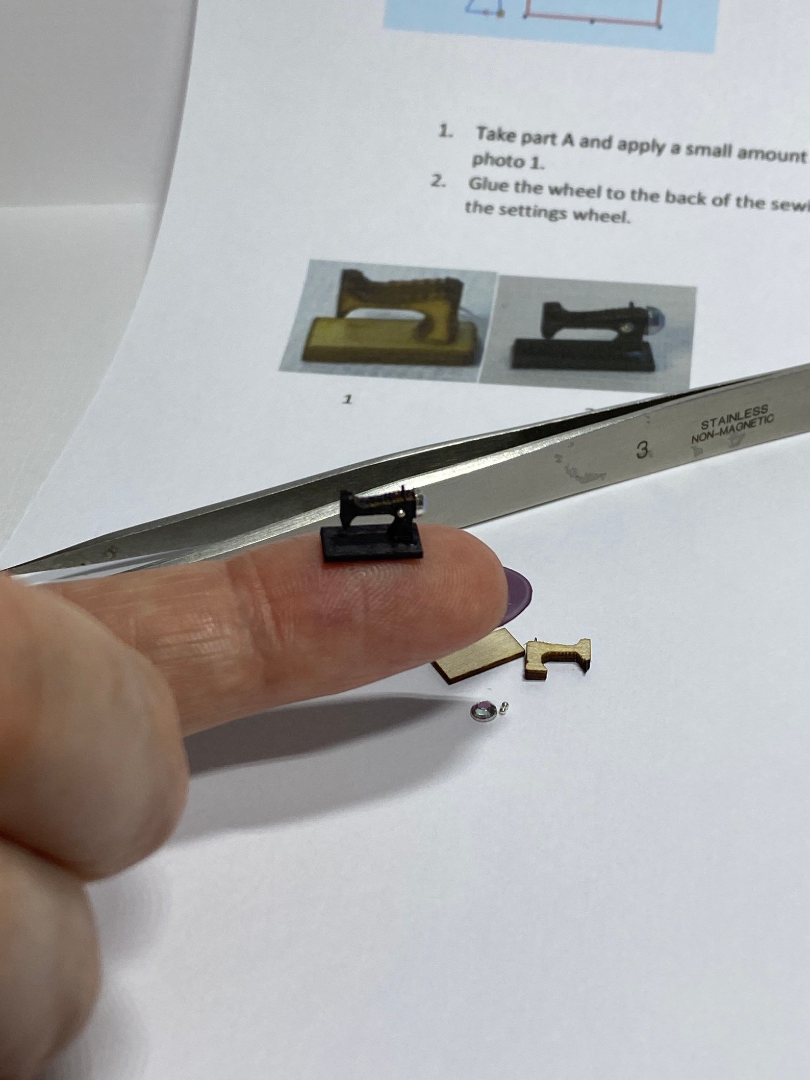 Miniature Micro Sewing Machine KIT in 148th Scale DIY Make Etsy UK