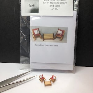 1:144th scale rocking chairs and table KIT DIY make your own