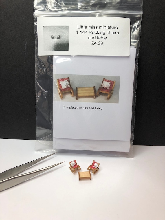 1 144th Scale Rocking Chairs And Table Kit Diy Make Your Own 1 144th Scale Rocking Chairs And Table