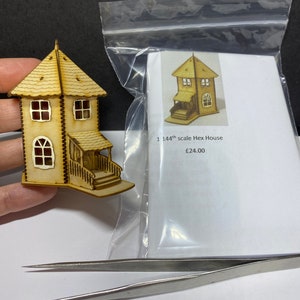 Miniature micro 1:144th scale  Hex House dollshouse KIT DIY make your own tiny house