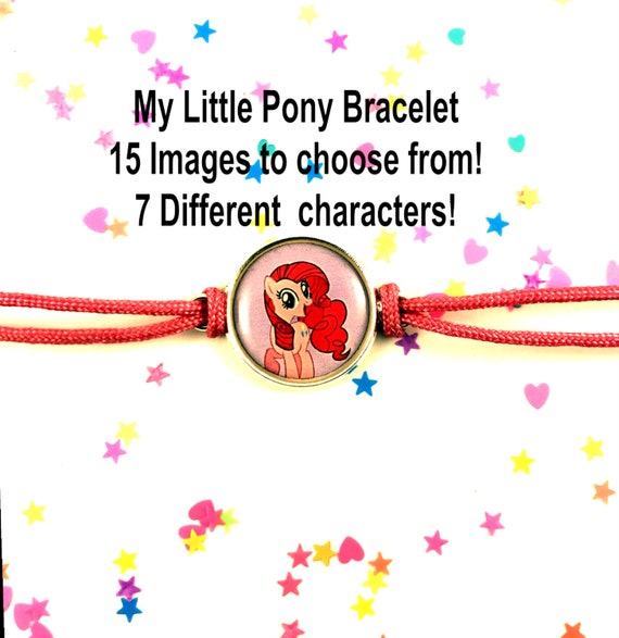 MY LITTLE PONY PINKY PIE CHARM BRACELET BANGLE ADJUSTABLE BIRTHDAY GIFT BOX