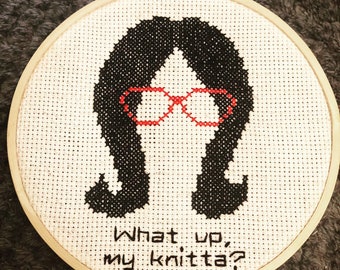 What up my Knitta? Cross stitch bob's burgers