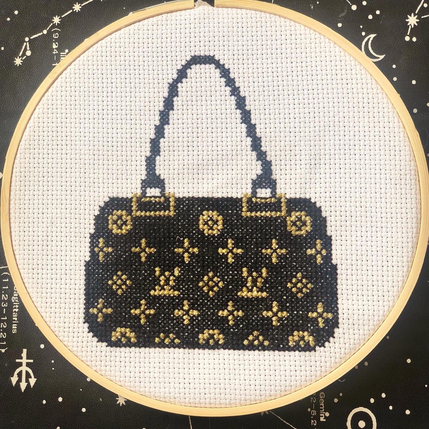Designer bag inspired Cross stitch Etsy