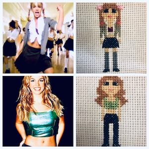 Britney Spears! CELEBRITY CROSS STITCH!