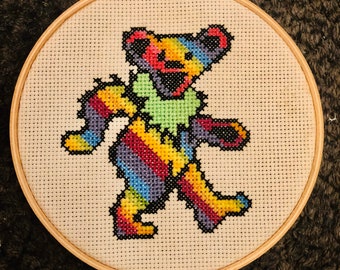 Hippie Bear Cross stitch!